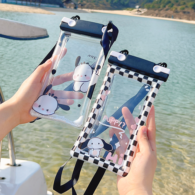 气囊手机防水袋可触控屏幕游泳泡温泉漂流防水手机套密封潜水套挂