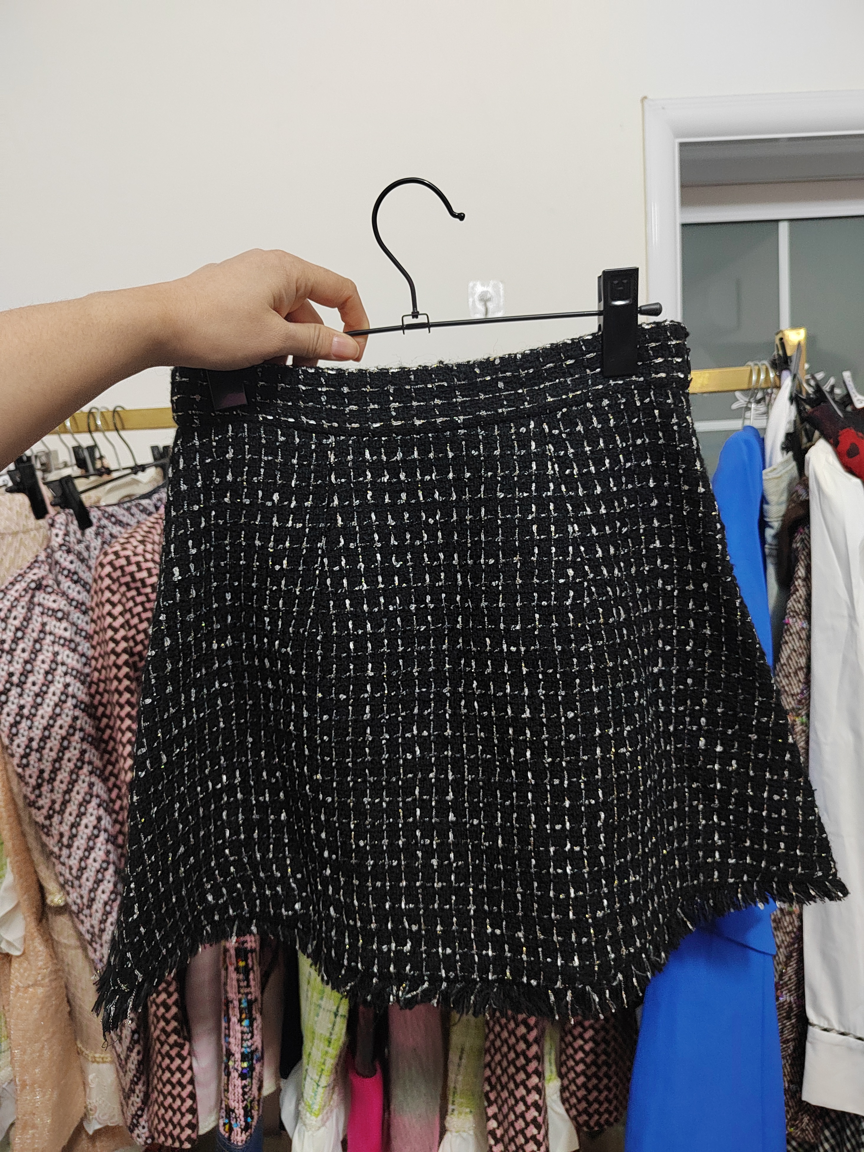 19芳芳家厚款A字裙高腰半身裙短裙