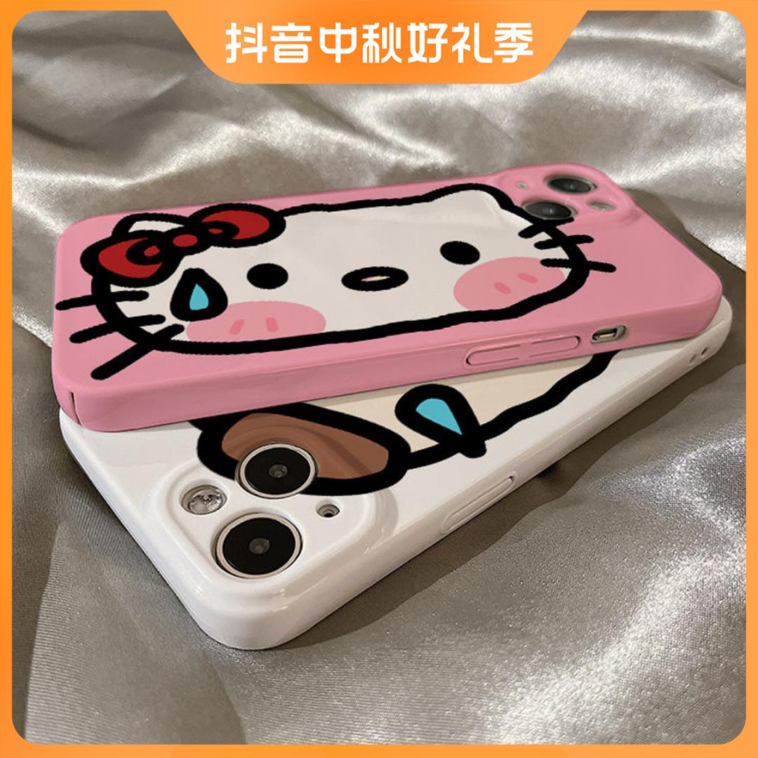 巧壳卡通KT猫狗狗苹果14手机壳iphone11菲林13pro卡通12全包硬壳7