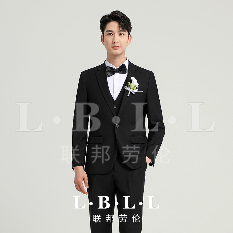 联邦劳伦西装套装男商务省钱风婚礼新郎结婚大码西服订婚套装28