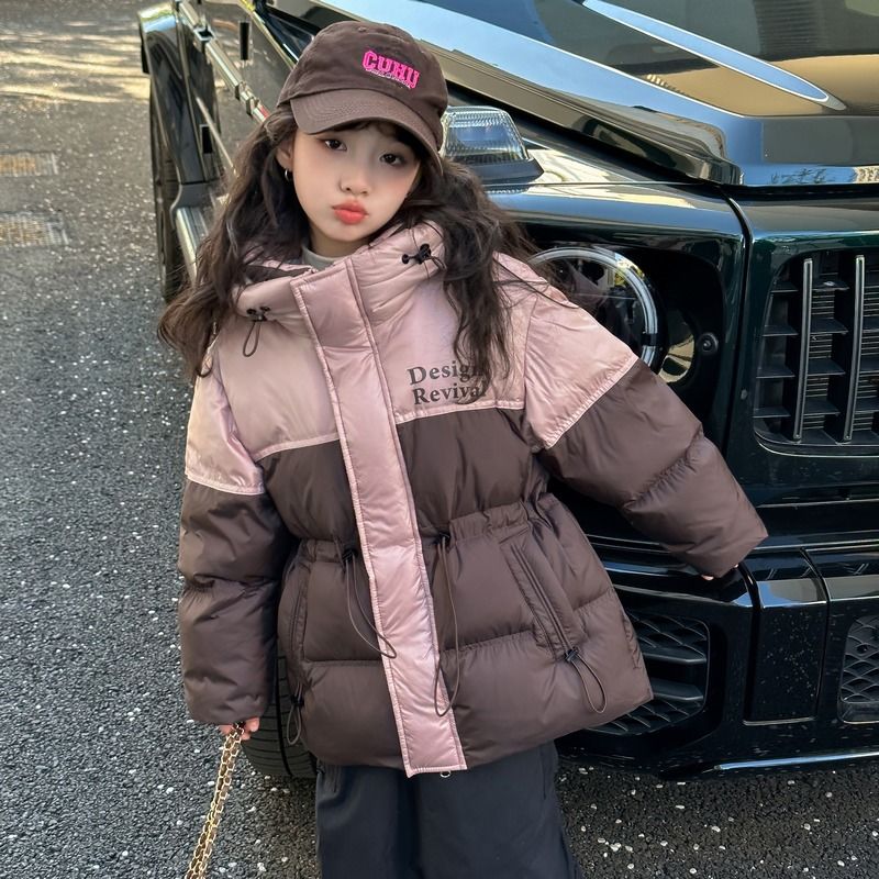 新品巴拉巴拉女童棉服服冬季2023新款洋气儿童加厚冬装棉袄女孩中