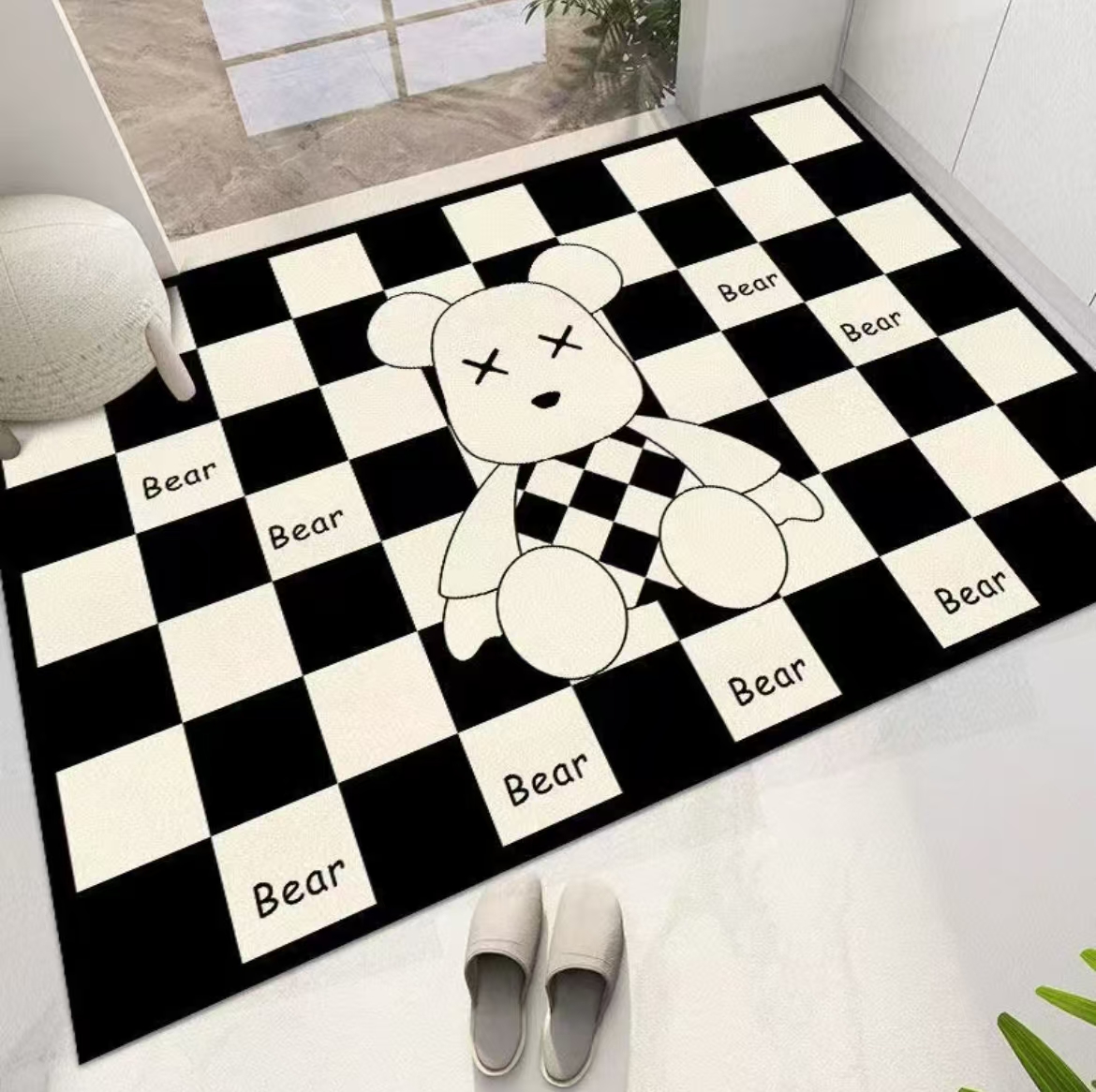 小清新硅藻泥浴室门口垫入户门垫防滑垫玄关地毯门口地垫卫生间