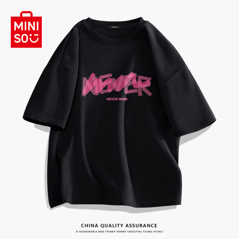 MINISO/名创优品短袖男夏季ins纯棉t恤2026新款潮牌情侣装体恤
