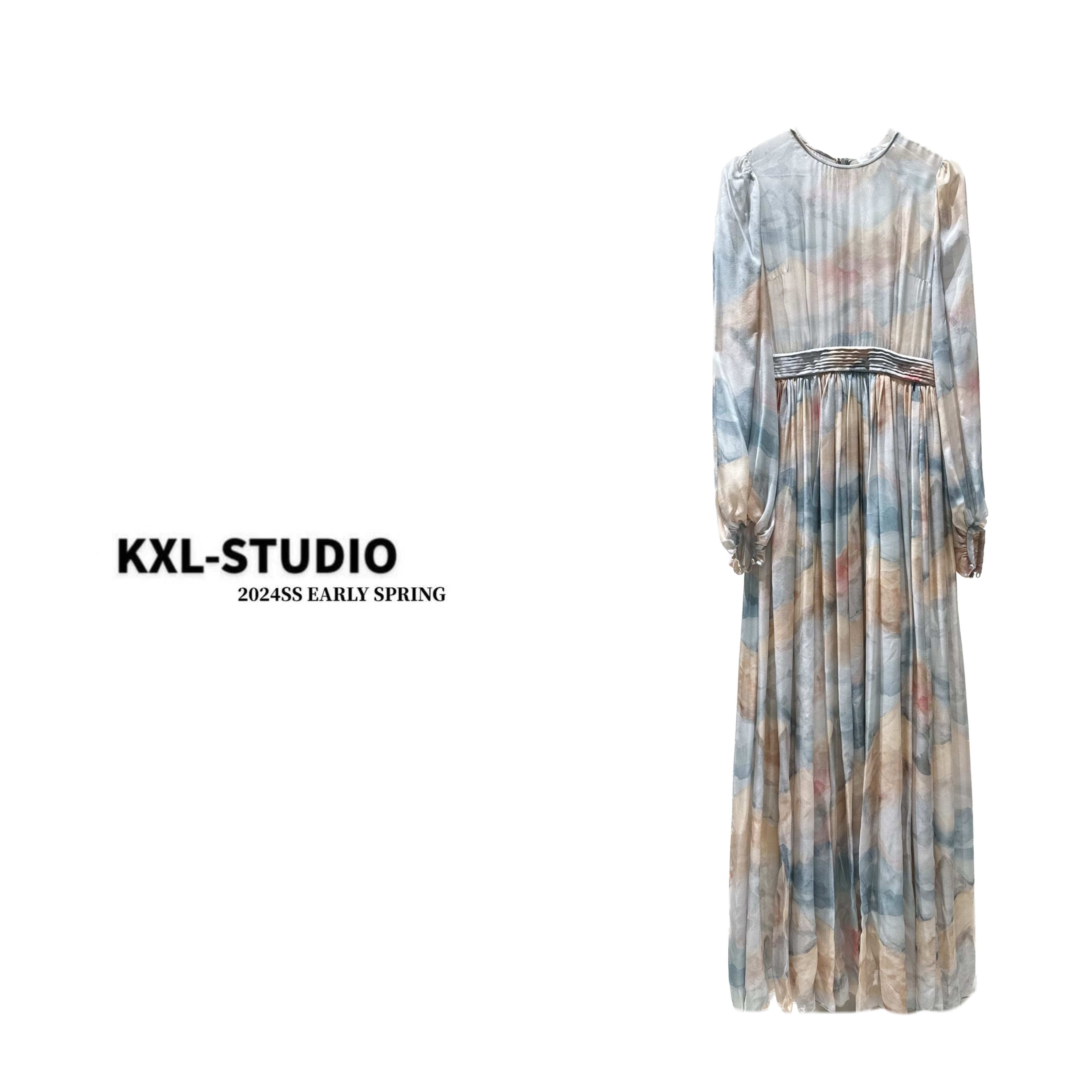 KXL-STUDIO【摩洛哥假日】桑蚕丝连衣裙11873