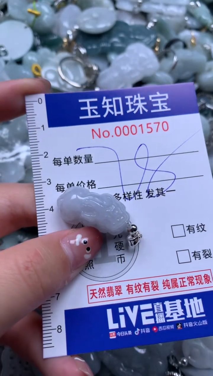 【闪购商品】翡翠颈饰未镶嵌1570配绳子