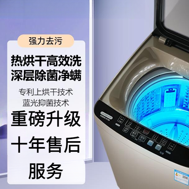 8/10kg洗衣机全自动家用租房小型波轮大容量带烘干洗烘一体12公斤