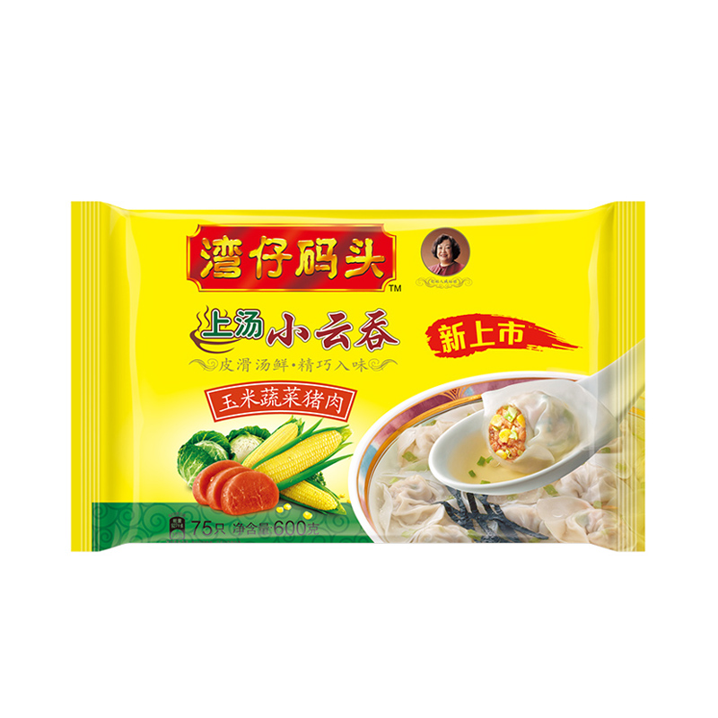 湾仔码头玉米蔬菜猪肉小云吞 600g