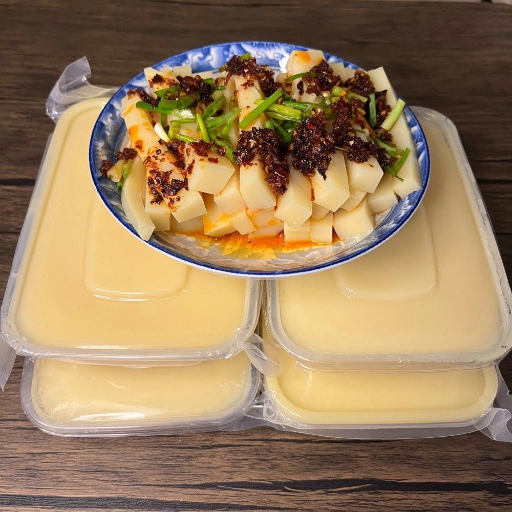 贵州米豆腐米凉粉凉糕方便即食成品米豆腐500g/盒送油辣椒