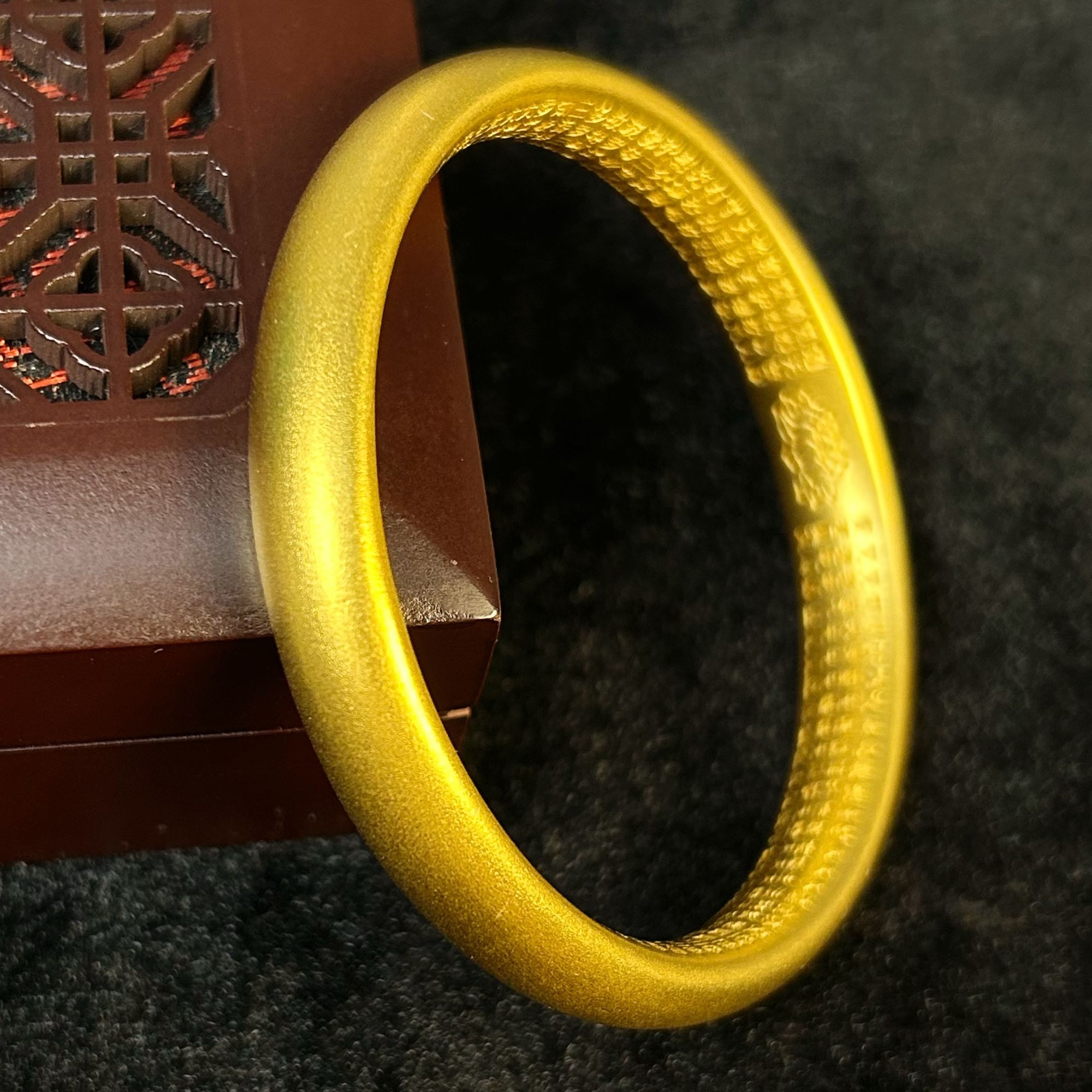 足银手镯 【莲梵珠宝】古法内心经足银手镯 传承手工磨砂