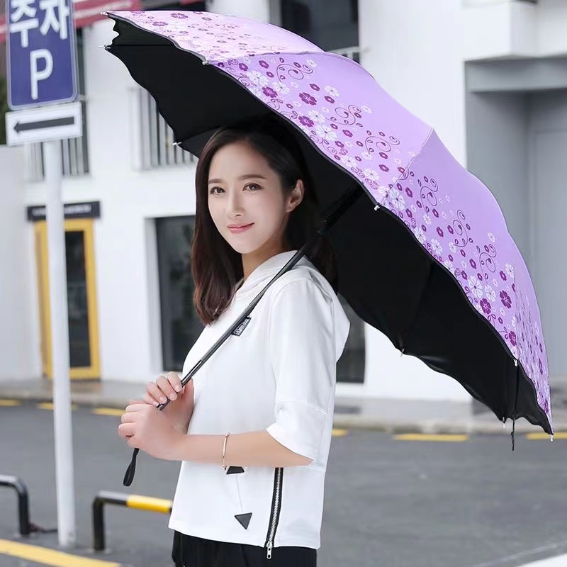 新店抢购！超便宜!十骨大号双伞黑胶学生防紫外线太阳伞晴雨两用伞