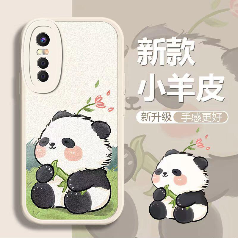 vivoY73S手机壳VIVOy73s吹风熊猫小羊皮新男女款时尚防摔卡通保护