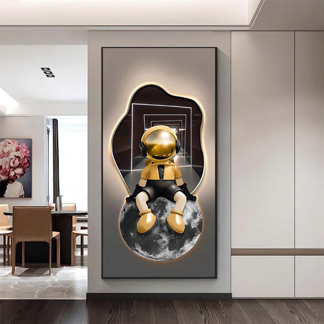 【太空宇航员】现代简约玄关装饰画入户过道氛围灯光家居挂画