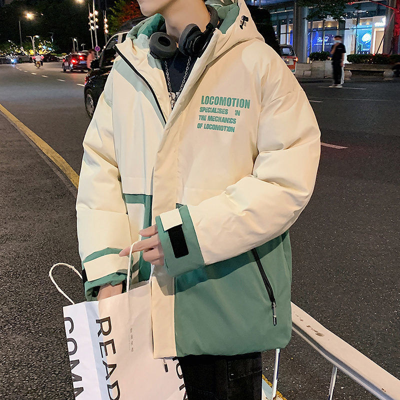 波司澄羽绒服男冬季加厚潮牌港风工装学生潮流男装羊羔绒外套男童