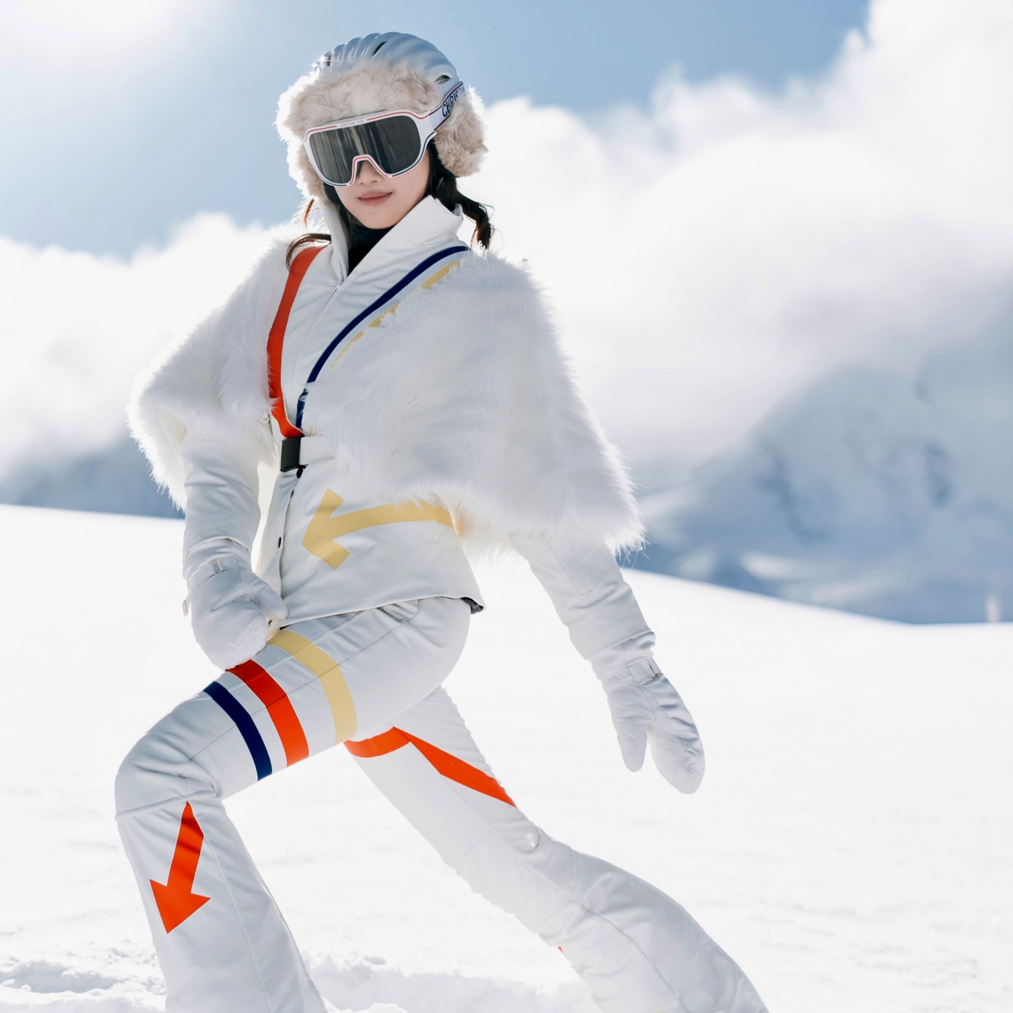 YX2 复古款女式分体滑雪服 日本东丽Dermizax面料 双板 雪季必备