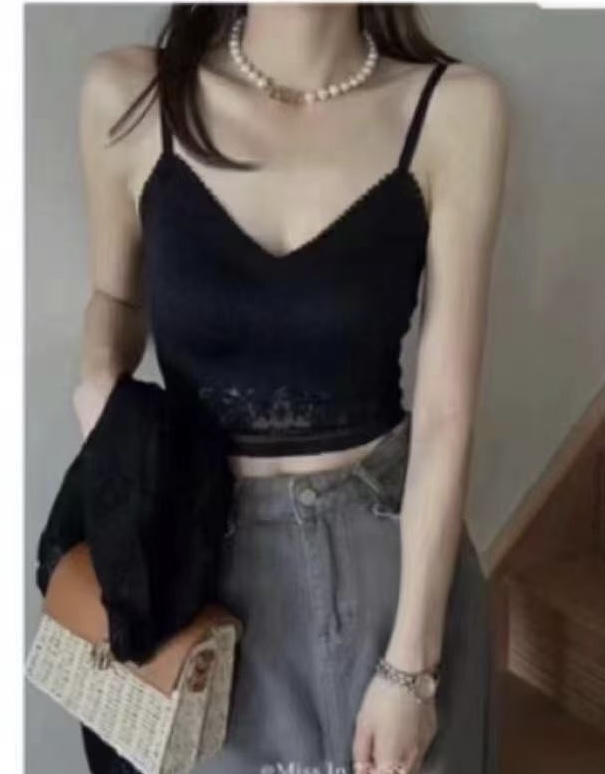 美背吊带后背蕾丝性感打底配外衫都好看