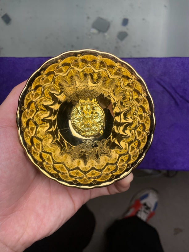 （珍藏）金飞龙在天茶杯主人杯陶瓷传统手工制作.匠心传承