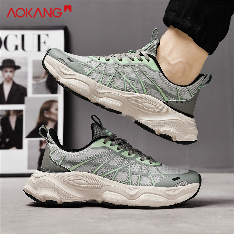 Aokang/奥康官方旗舰官网正品男鞋春夏透气老爹鞋网面跑步运动鞋商品图