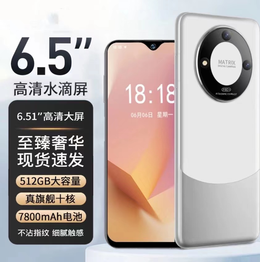 【遥遥领先】 高清智能手机512G全网通人脸识别高端轻奢双卡双待白