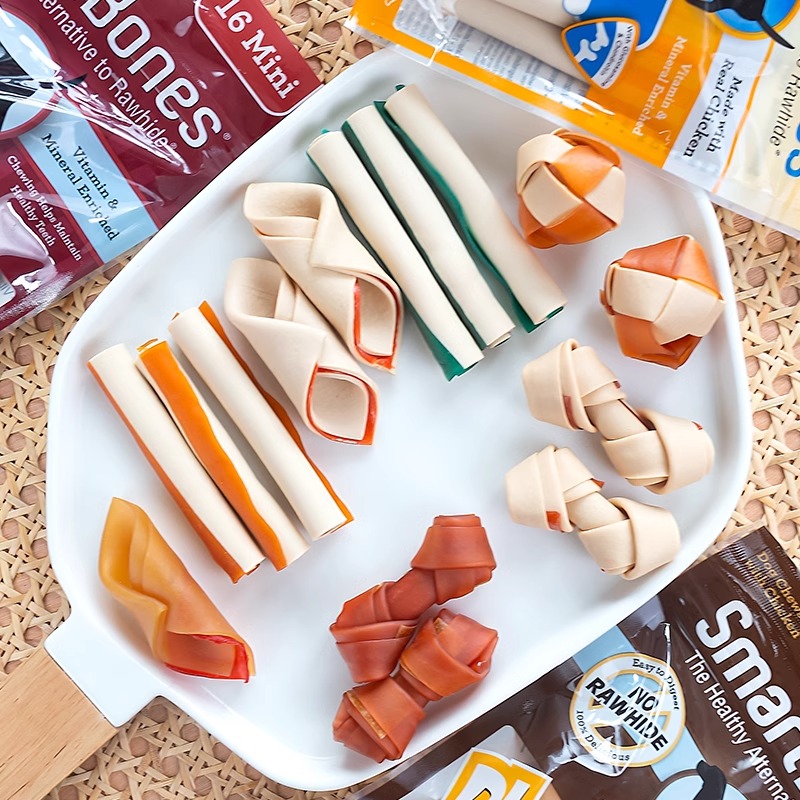 SmartBones洁齿骨狗零食磨牙棒狗狗咬胶鸡肉缠绕泰迪通用美味洁牙