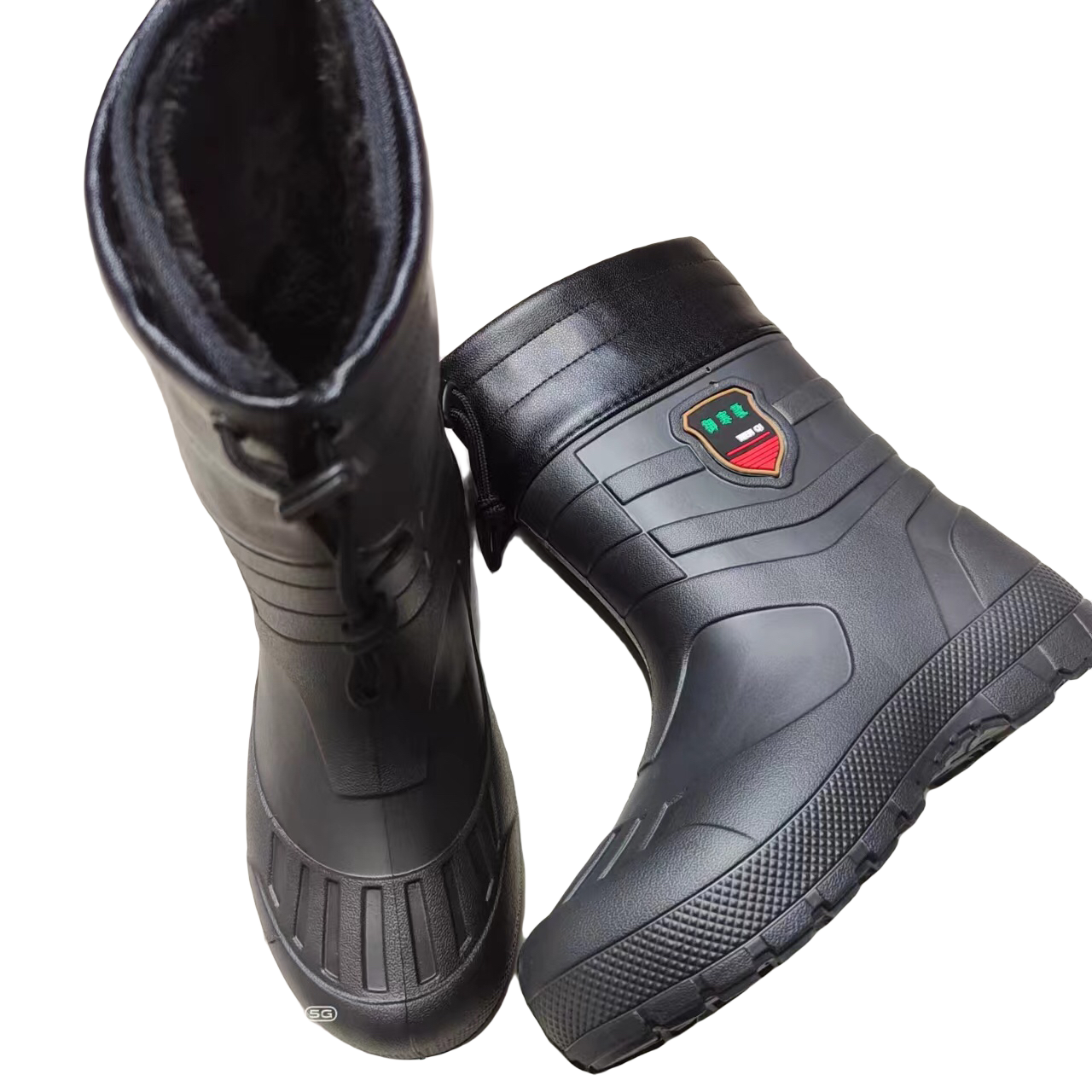 E17保暖防水雪地靴（内胆可拆卸）冬季厚底黑色加绒