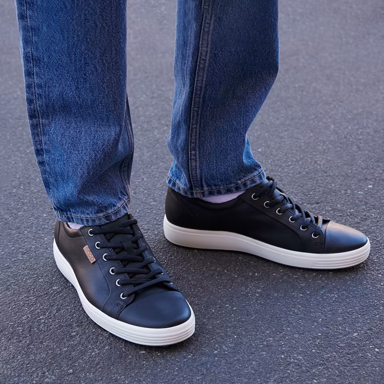 Ecco/爱步【柔酷7号】430004经典男士真皮鞋四季款休闲运动板鞋 