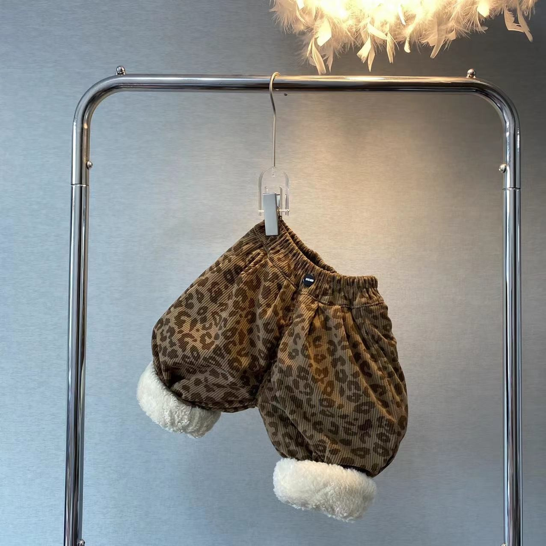 一条过冬儿童加绒加厚萝卜裤秋冬保暖灯笼裤灯芯绒加厚韩版洋气潮