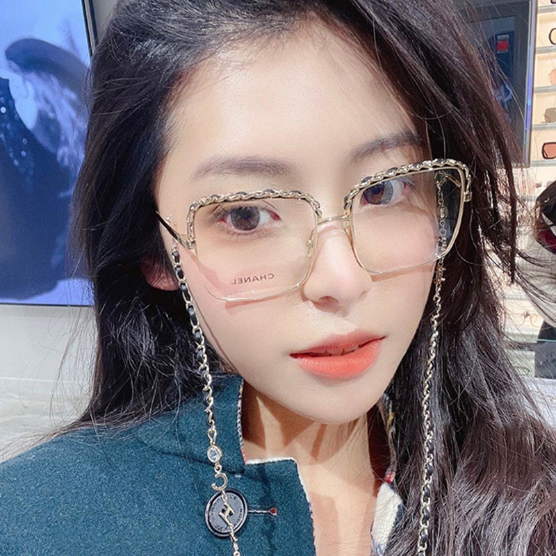 Chanel/香奈儿链条腰包近视素颜平光眼镜框镜架徐璐同款CH2206