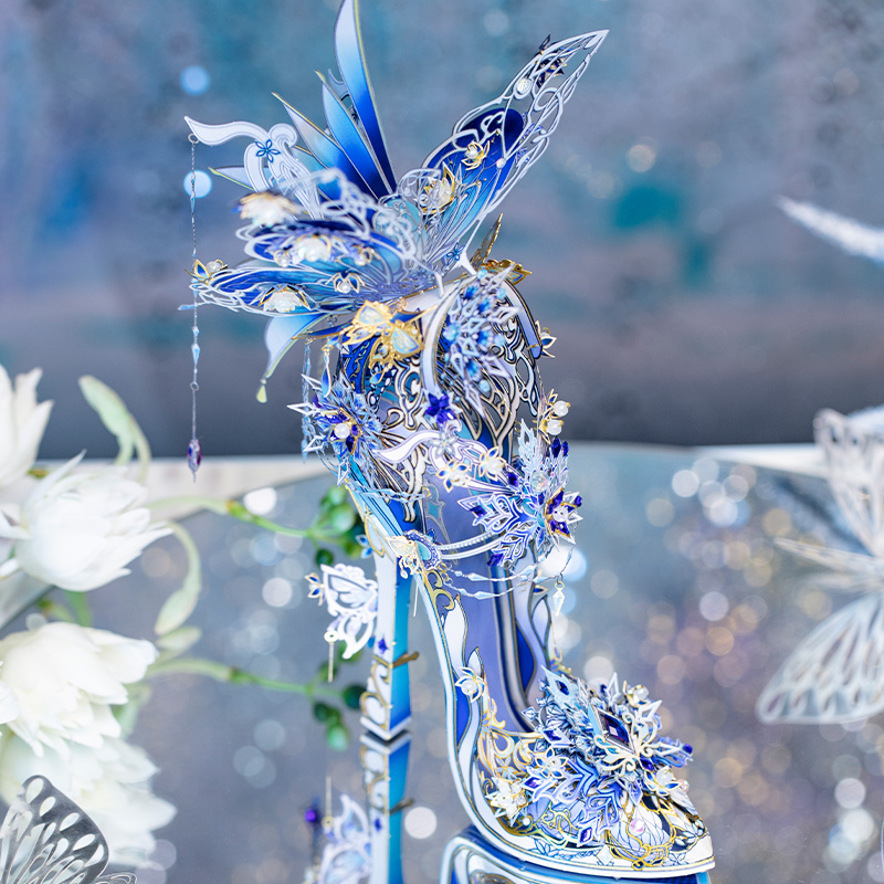 艺模雪之恋魔法水晶鞋立体金属拼装模型细节爱莎芙宁娜摆件送女友