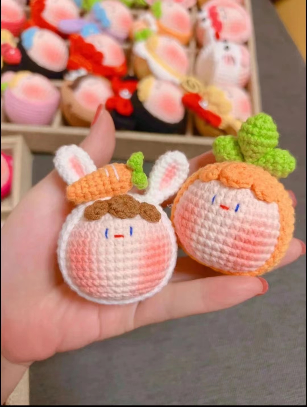 【纯手工编织】针织小团团钥匙扣DIY饰品潮玩盲盒