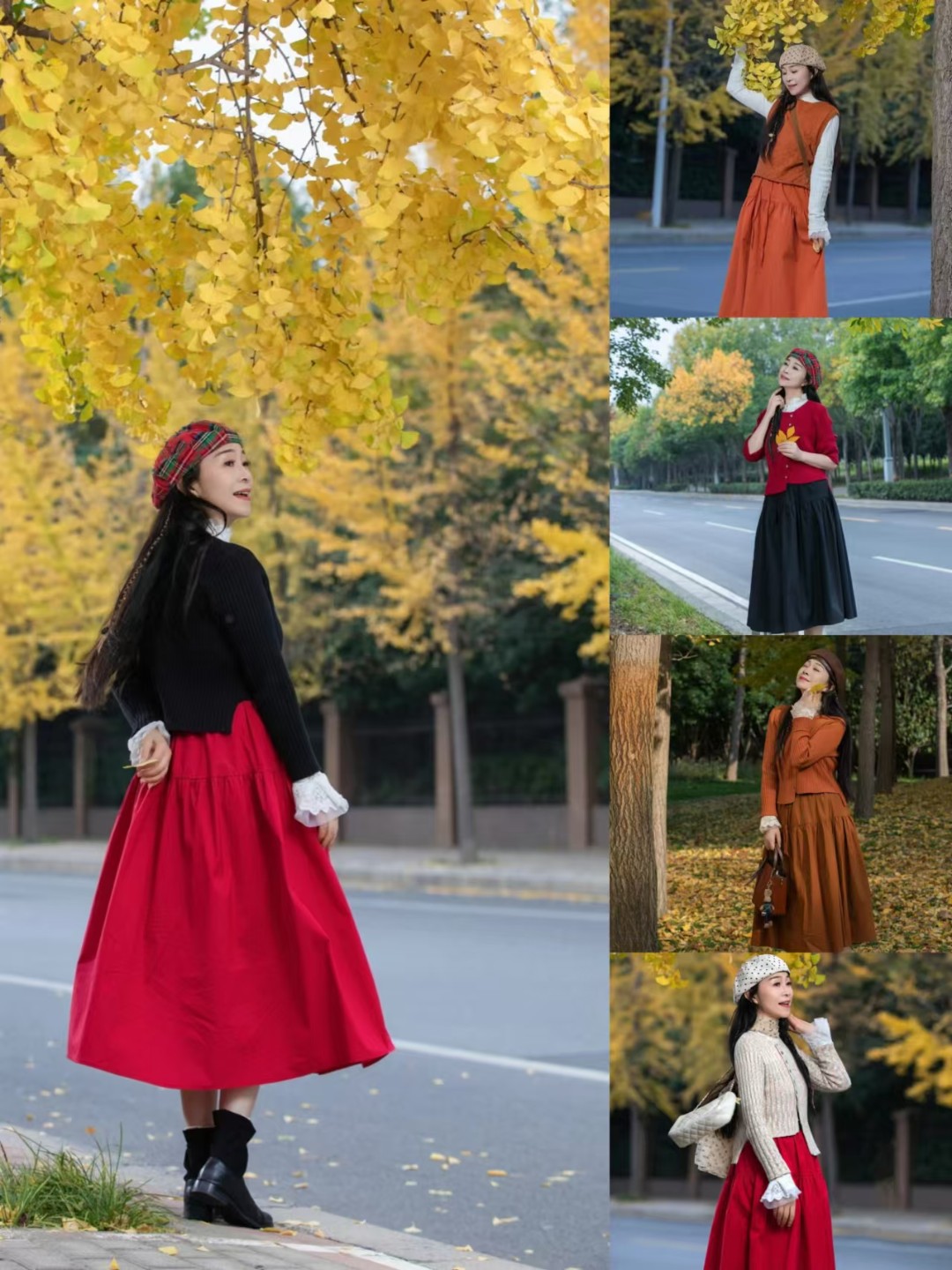 【一依定制】弹力腰四季日常女装半身裙棉文艺气质复古长裙