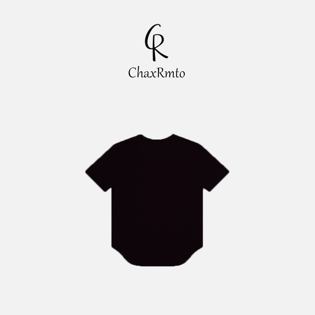 ChaxRmto 打底衫显瘦夏季黑色简约纯色时尚女士百搭圆领 SC1A0027