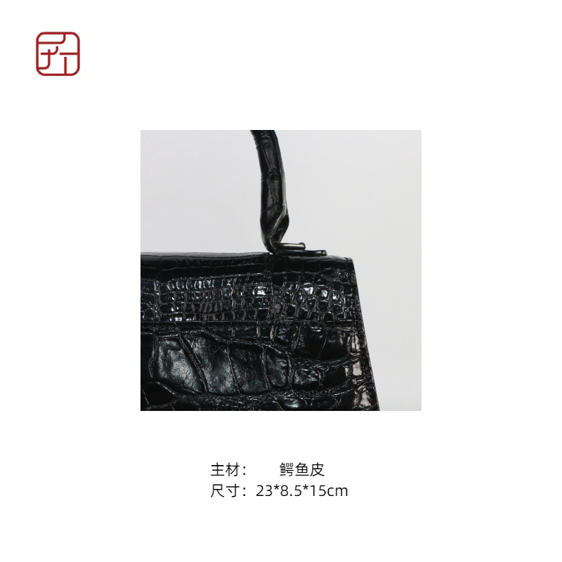 匠人乔皮具【鳄鱼沙漏包】女士时尚百搭经典真皮单肩斜跨包