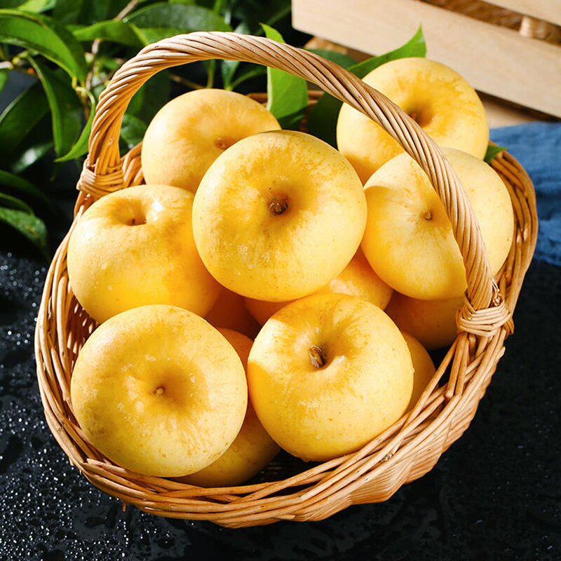 【自然搭档】 山东黄金维纳斯苹果净重4.5斤新鲜应季水果脆甜多汁zb