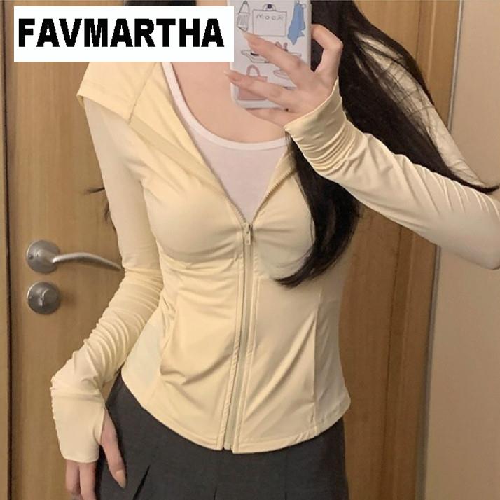 FAVMARTHA修身上衣女款夏季女冰丝防晒瑜伽服黑色2024新款外套收