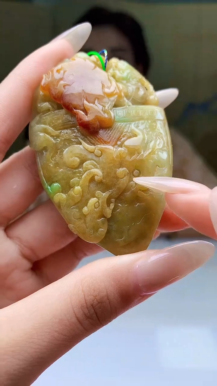 【闪购商品】定制翡翠未镶嵌4829xd-毛货挂件124