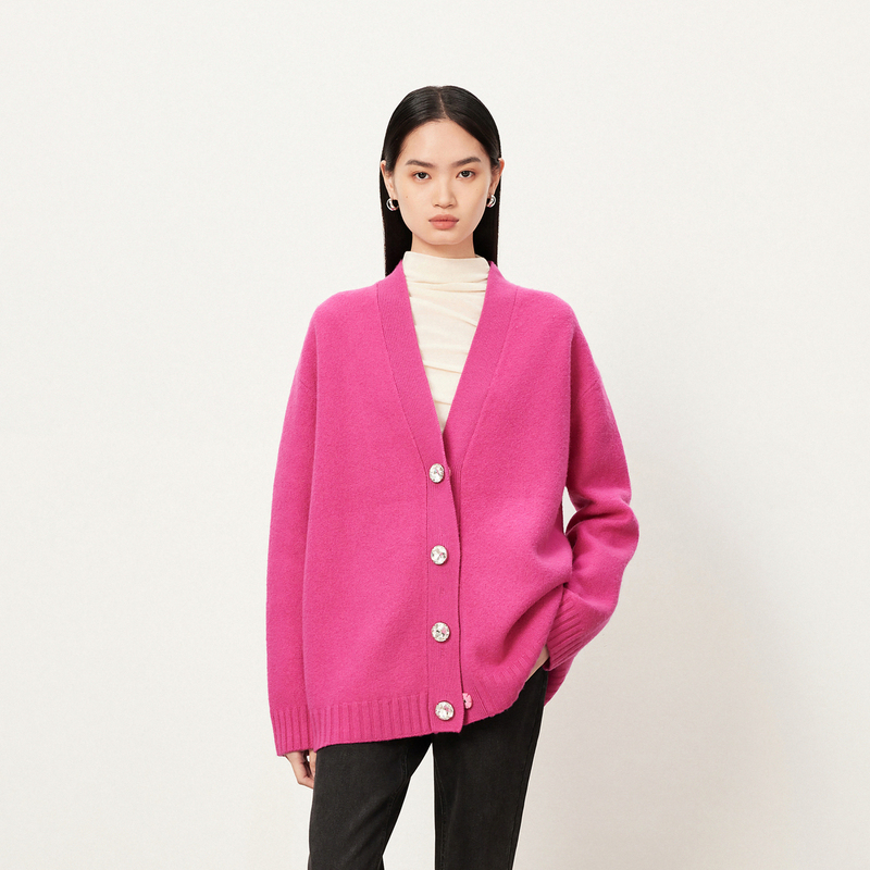 【商场同款】HPLY荷比俪冬季新款V领气质针织衫HYD42650280