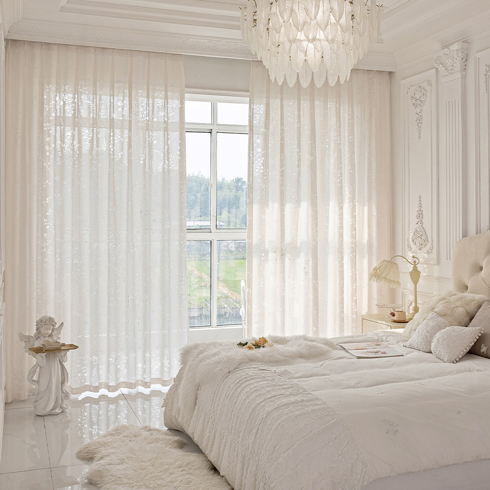 法式浪漫有钱树提花纱帘客厅阳台卧室客厅窗帘窗纱