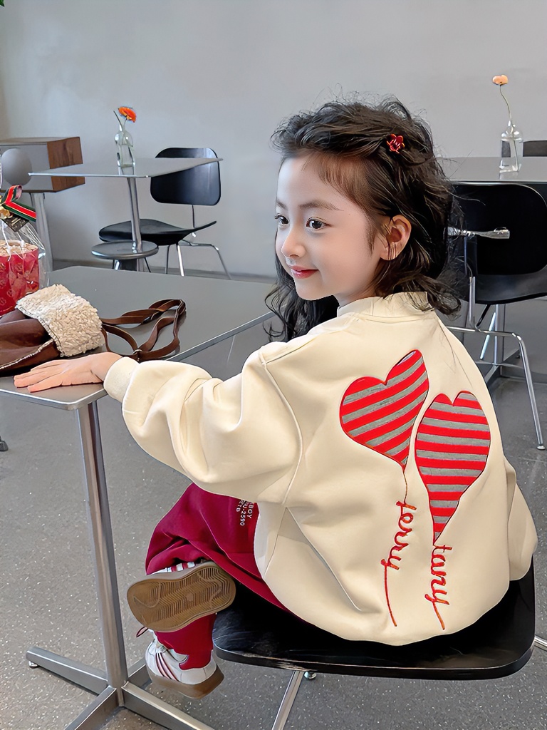 女童卫衣春秋装2025新款童装儿童洋气气球女宝宝套头衫中大童上衣
