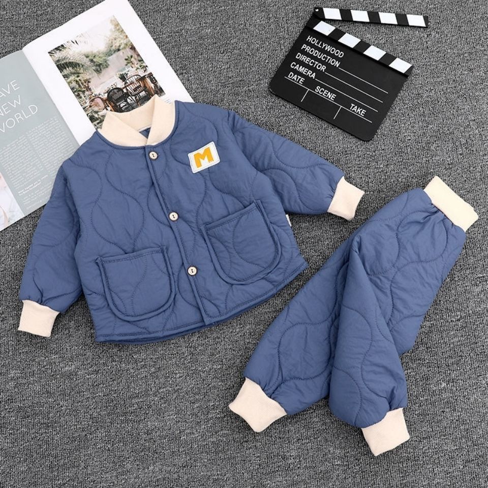 【小扬哥推荐】儿童秋冬新服套款棉装女宝宝棉衣棉裤休闲套装家居