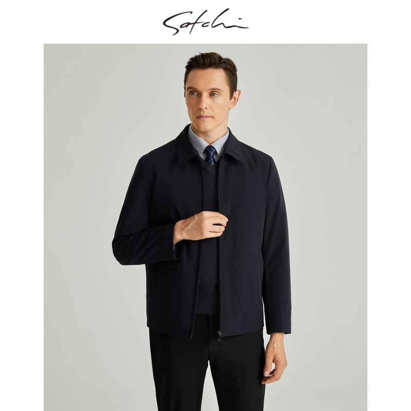 【轻薄内胆可拆鹅绒服】Satchi男装羽绒服可拆卸内胆商务高端保暖