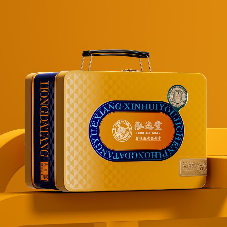 【门店同款】泓达堂悦享礼盒三年新会陈皮泡茶正宗大红皮泡水150g