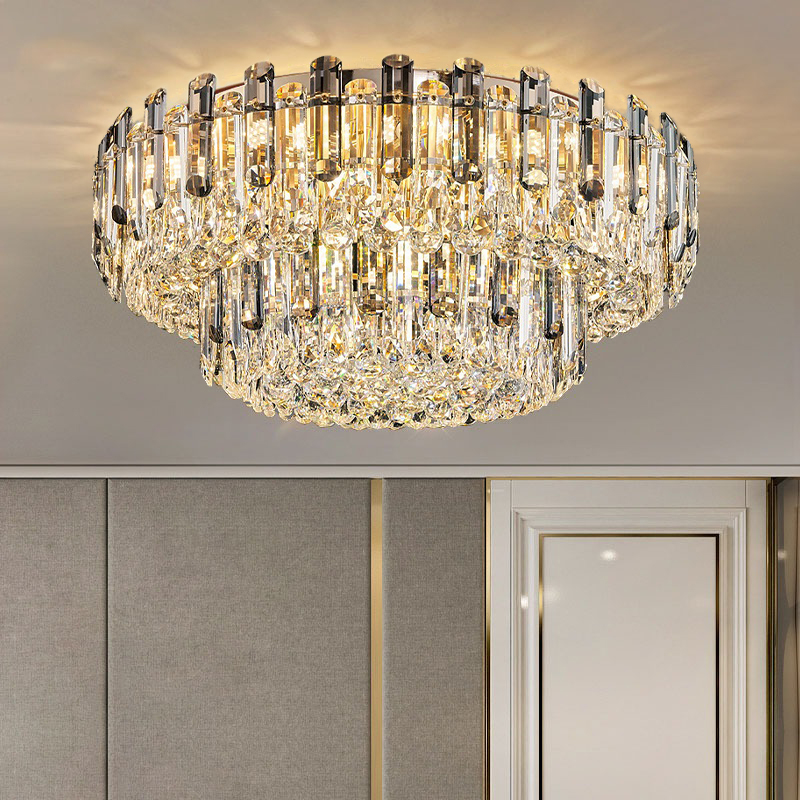 中山灯具轻奢客厅灯水晶吸顶灯后现代奢华欧式餐厅卧室led灯具