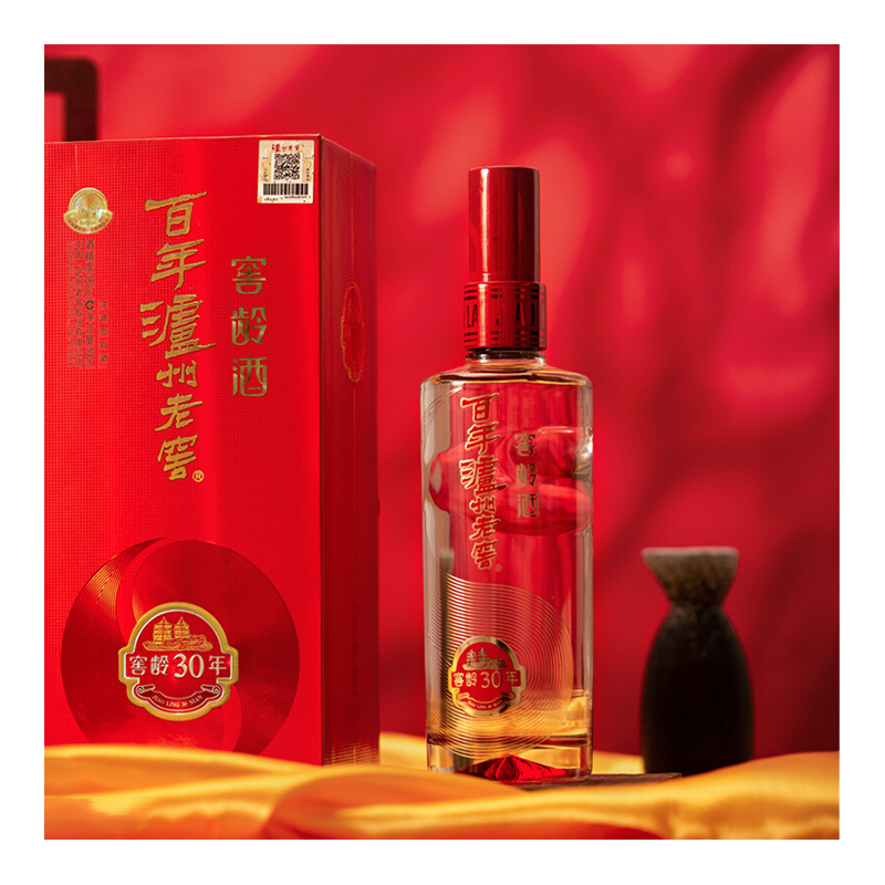 泸州老窖窖龄30年 浓香型白酒 500ml装 粮食酿造白酒高度酒