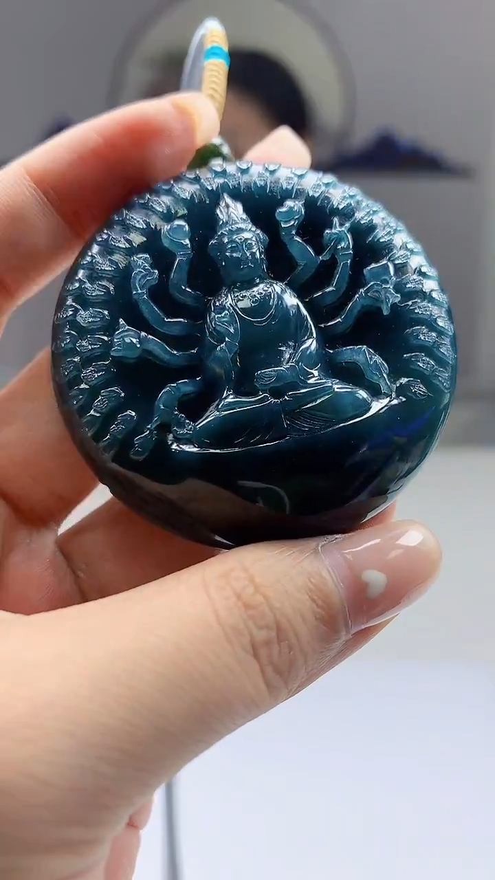 【闪购商品】定制翡翠未镶嵌4902ms-毛货57千手