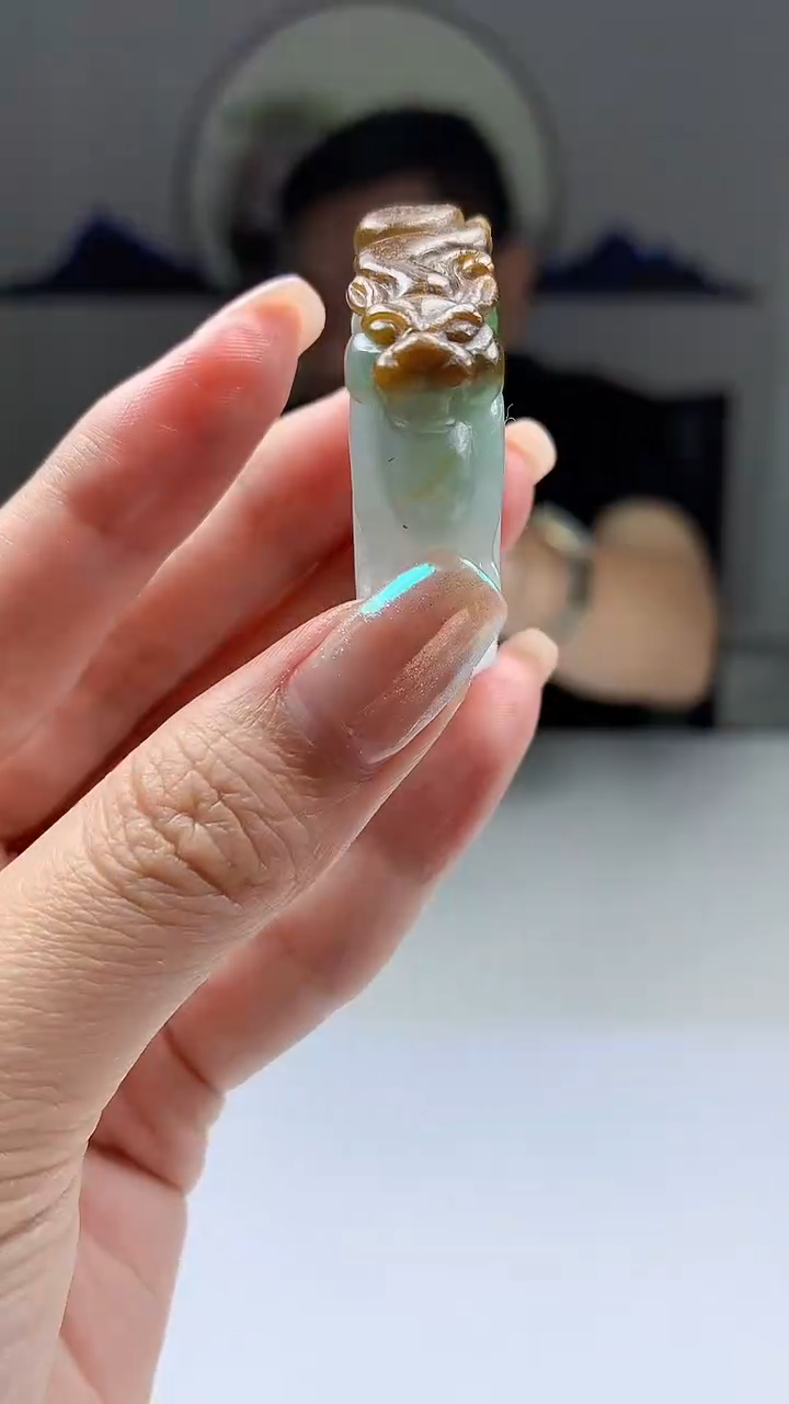 【闪购商品】定制翡翠未镶嵌毛货挂件扳指50-5125zm