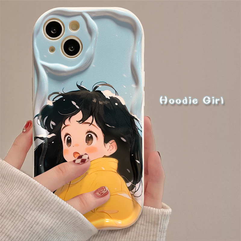 黄衣女孩苹果15华为/vivo/oppo/小米iPhone14promax小众ins手机壳