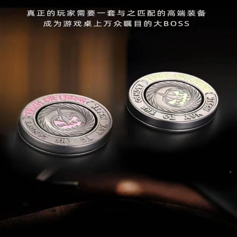 edc解压玩具啪啪币金属解压小玩具推牌机械指尖陀螺