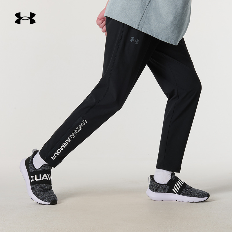 安德玛梭织长裤男2025新款休闲运动裤健身训练跑步裤1365622 