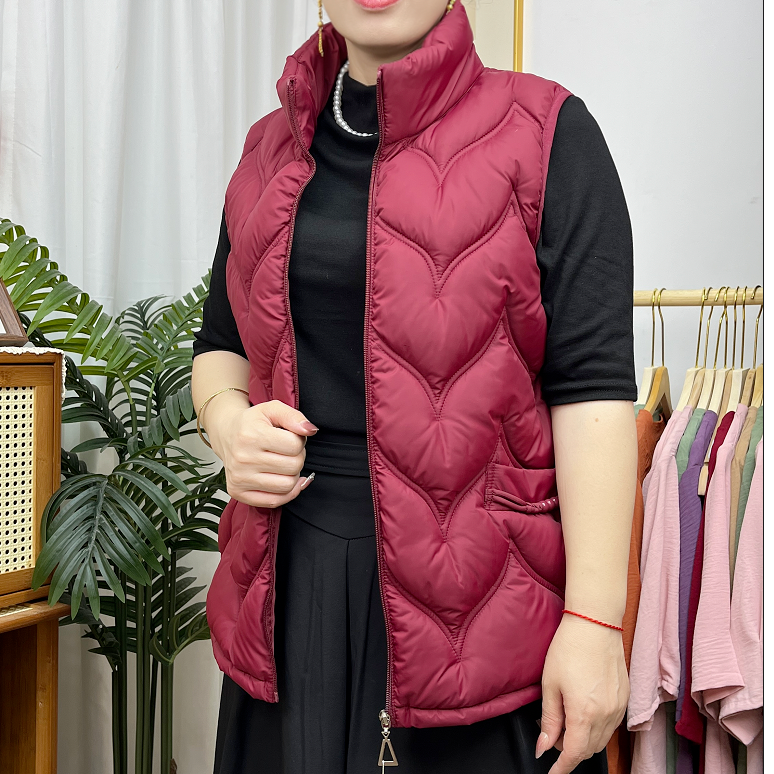 外套秋冬款棉马甲中年妈妈老年妈妈棉坎肩无袖棉袄保暖舒适加厚