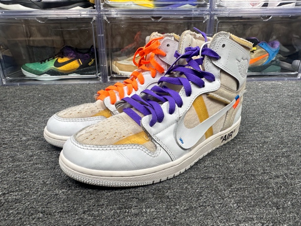 90新 AIR JORDAN 43码 aj1ow白蓝板鞋 无盒